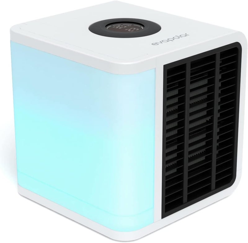 evapolar Cooling Fan for Desk and Car - Portable Evaporative Air Cooler for Camping - Small Ice Fan for Tent - Personal Air Conditioners Evalight, White - Image 1
